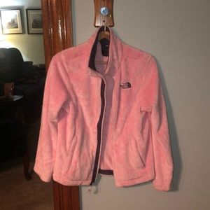 Pink Fleece North Face Jacket